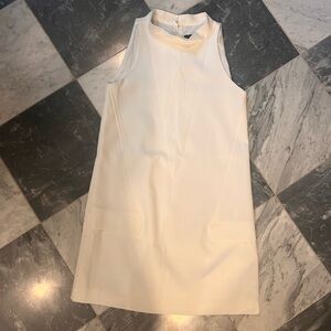 Zara Cream Sleeveless Mini Dress